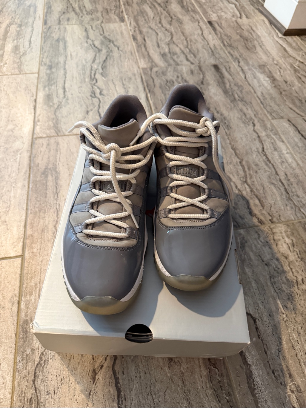 Jordan Men's Low-Top Sneakers In Gray And White